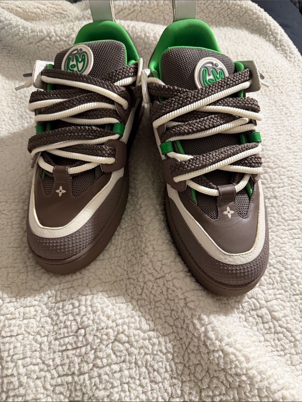 Louis Vuitton Brown and Green mens Sneakers